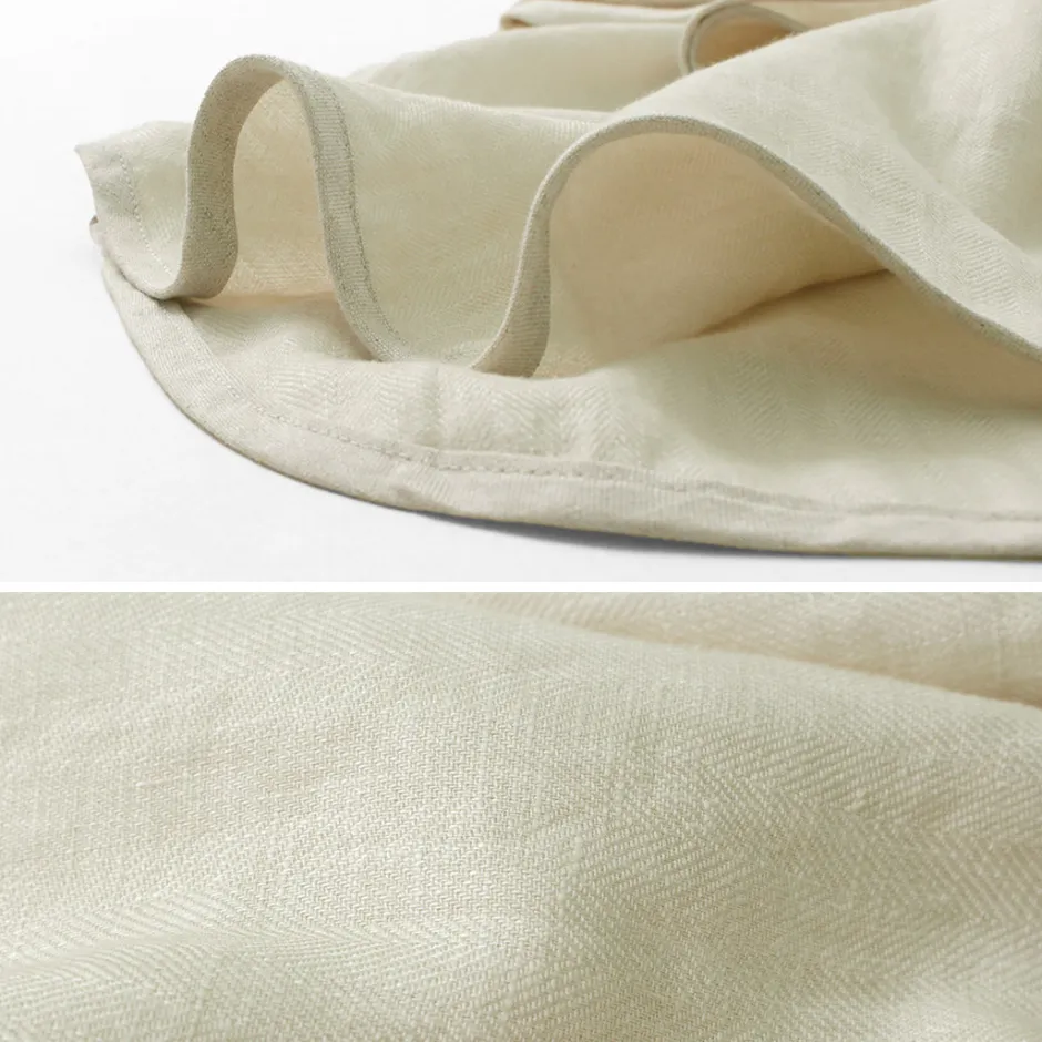 T-Shirts^ROCOCO / Linen cloth Henley Neck T-Shirt