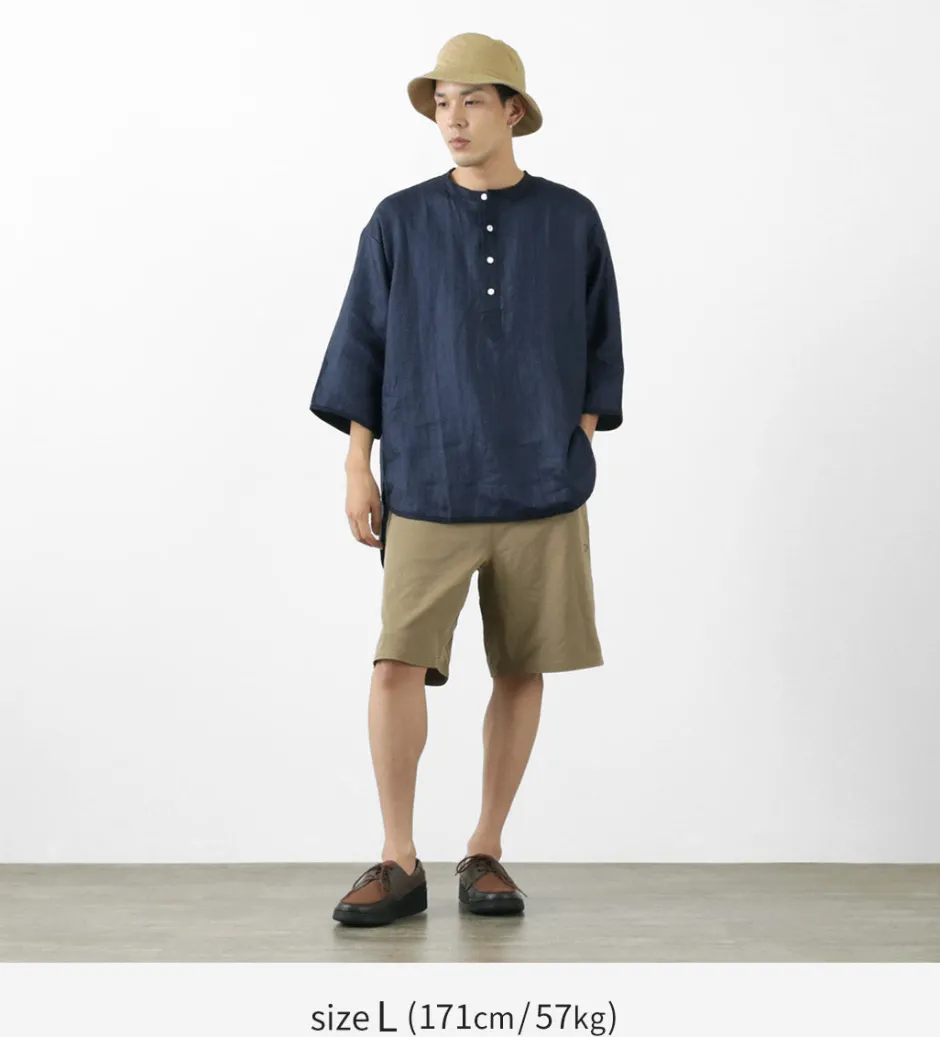 T-Shirts^ROCOCO / Linen cloth Henley Neck T-Shirt