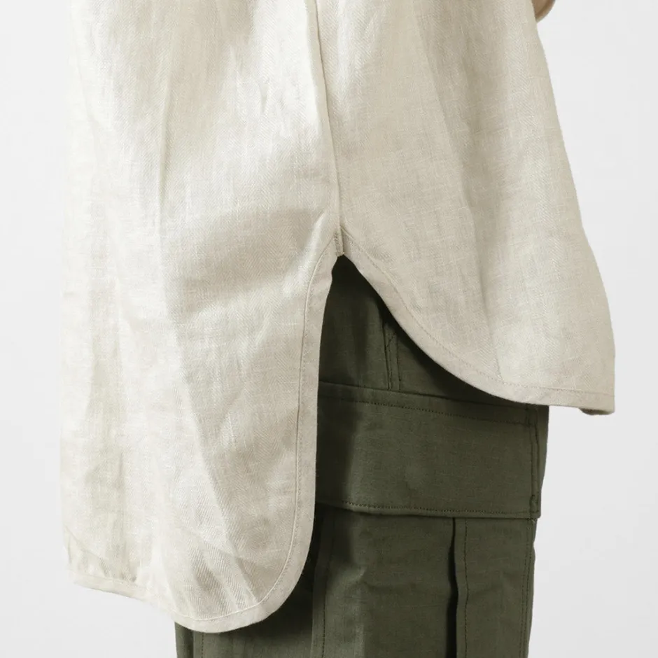 T-Shirts^ROCOCO / Linen cloth Henley Neck T-Shirt