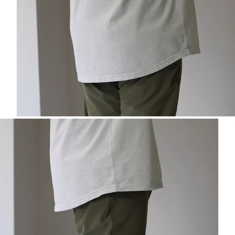 T-Shirts^ROCOCO / Linen Cotton Key Neck T-Shirt