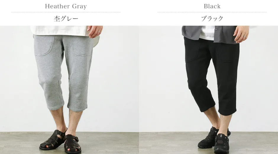 Shorts^ROCOCO / Loopwheel knit sweatshirt cropped trousers