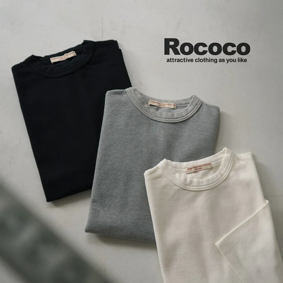 T-Shirts^ROCOCO / Pique 3/4 Sleeve T-Shirt