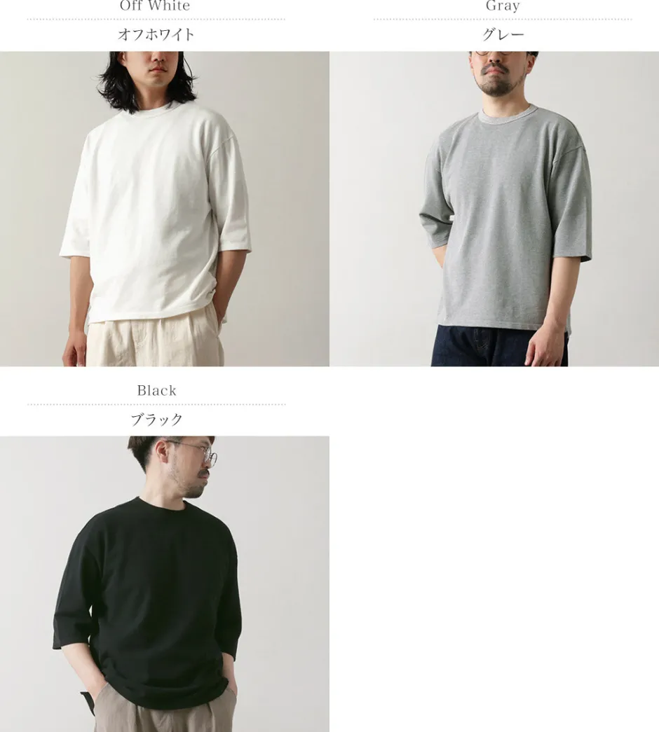T-Shirts^ROCOCO / Pique 3/4 Sleeve T-Shirt