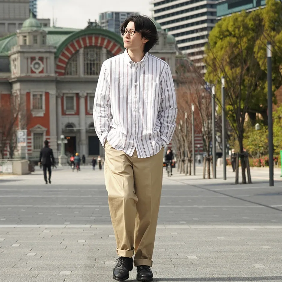 Shirts^ROCOCO / Random Stripe Button Down Shirt Classic Fit