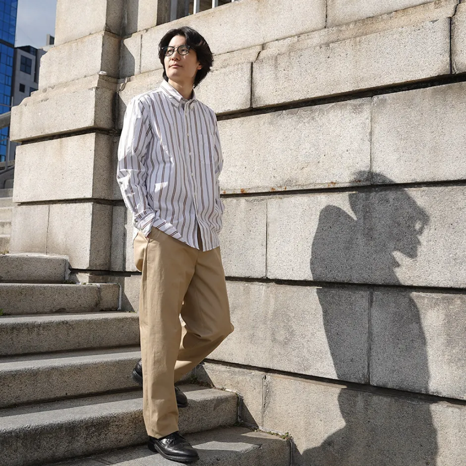 Shirts^ROCOCO / Random Stripe Button Down Shirt Classic Fit