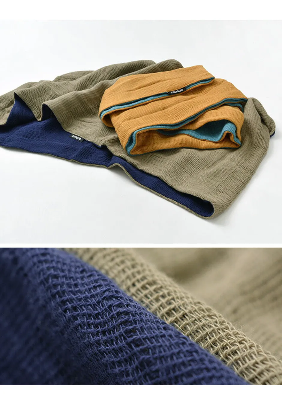 Scarfs^ROCOCO / 2-Tone Snood Reversible Imabari Scarf