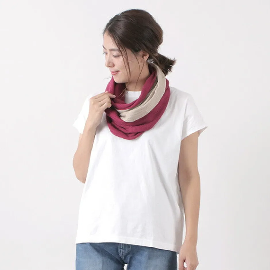 Scarfs^ROCOCO / 2-Tone Snood Reversible Imabari Scarf