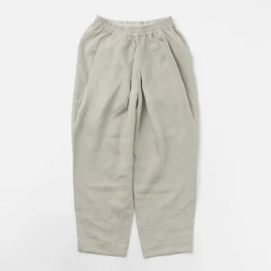 Trousers^ROCOCO / Vintage Linen Wide Tucked Easy Pants