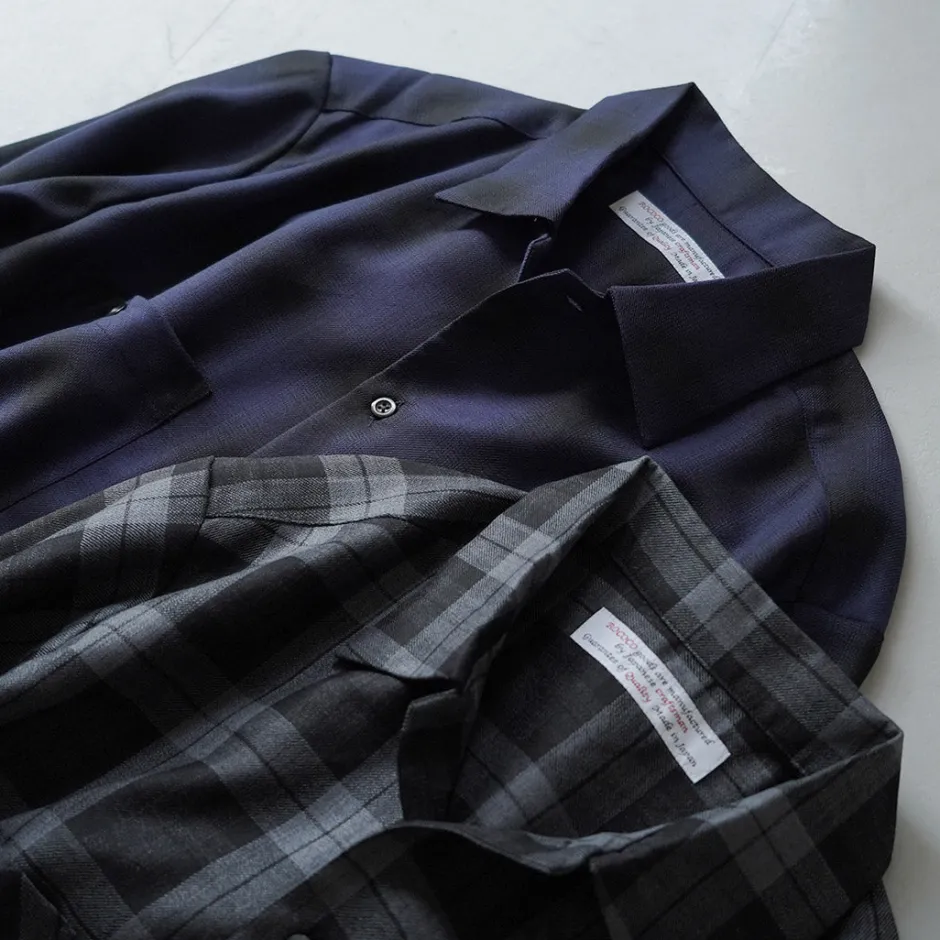 Shirts^ROCOCO / Wool Open-Collared Shirt