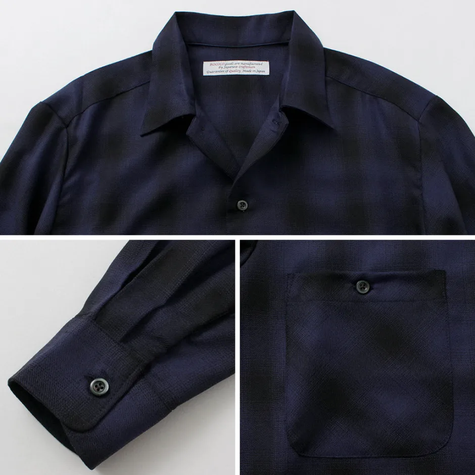 Shirts^ROCOCO / Wool Open-Collared Shirt