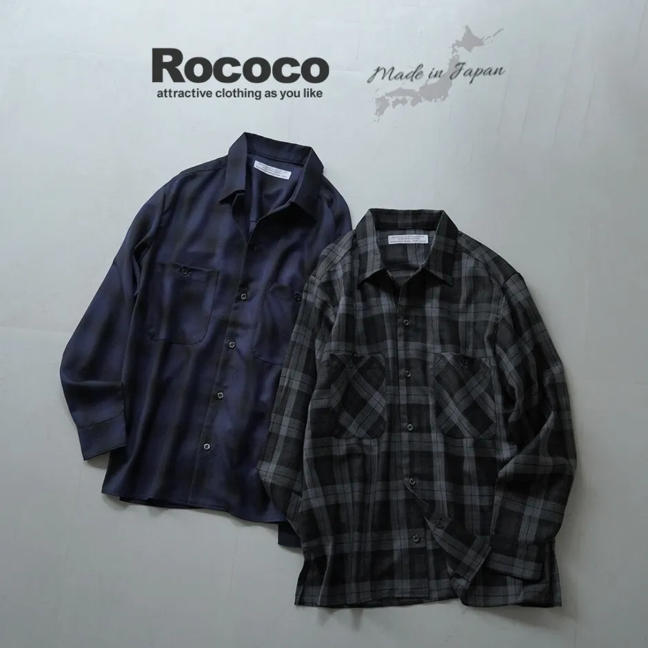 Shirts^ROCOCO / Wool Open-Collared Shirt