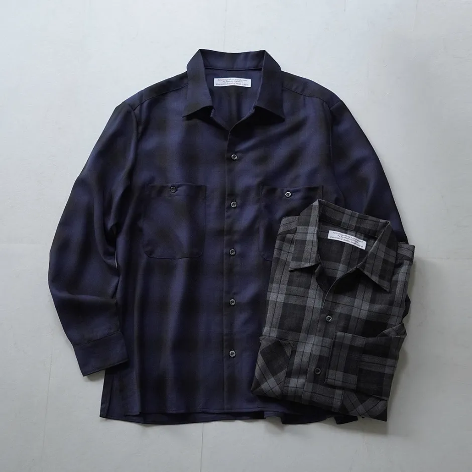 Shirts^ROCOCO / Wool Open-Collared Shirt