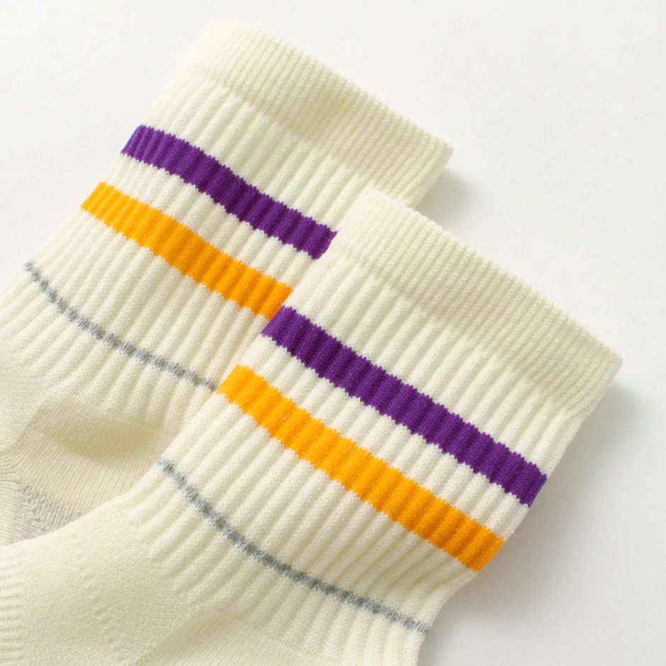 Socks^ROTOTO / All Rounder 2 Stripe Merino Crew Socks