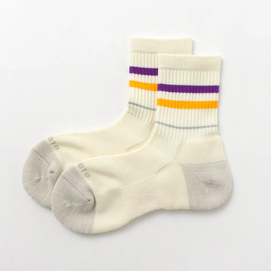 Socks^ROTOTO / All Rounder 2 Stripe Merino Crew Socks