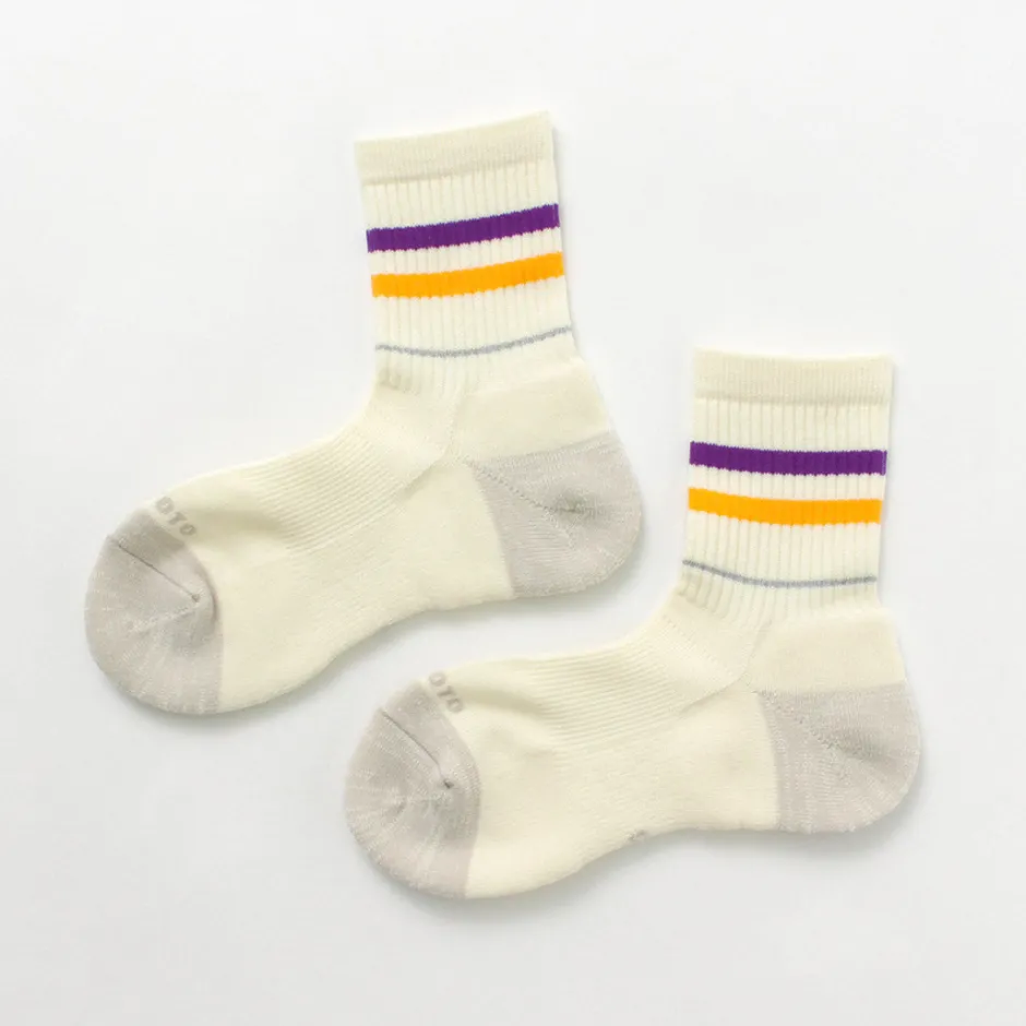 Socks^ROTOTO / All Rounder 2 Stripe Merino Crew Socks