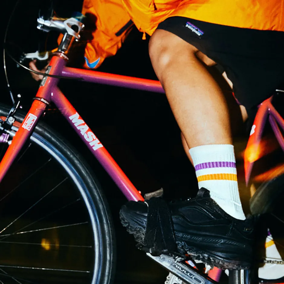 Socks^ROTOTO / All Rounder 2 Stripe Merino Crew Socks