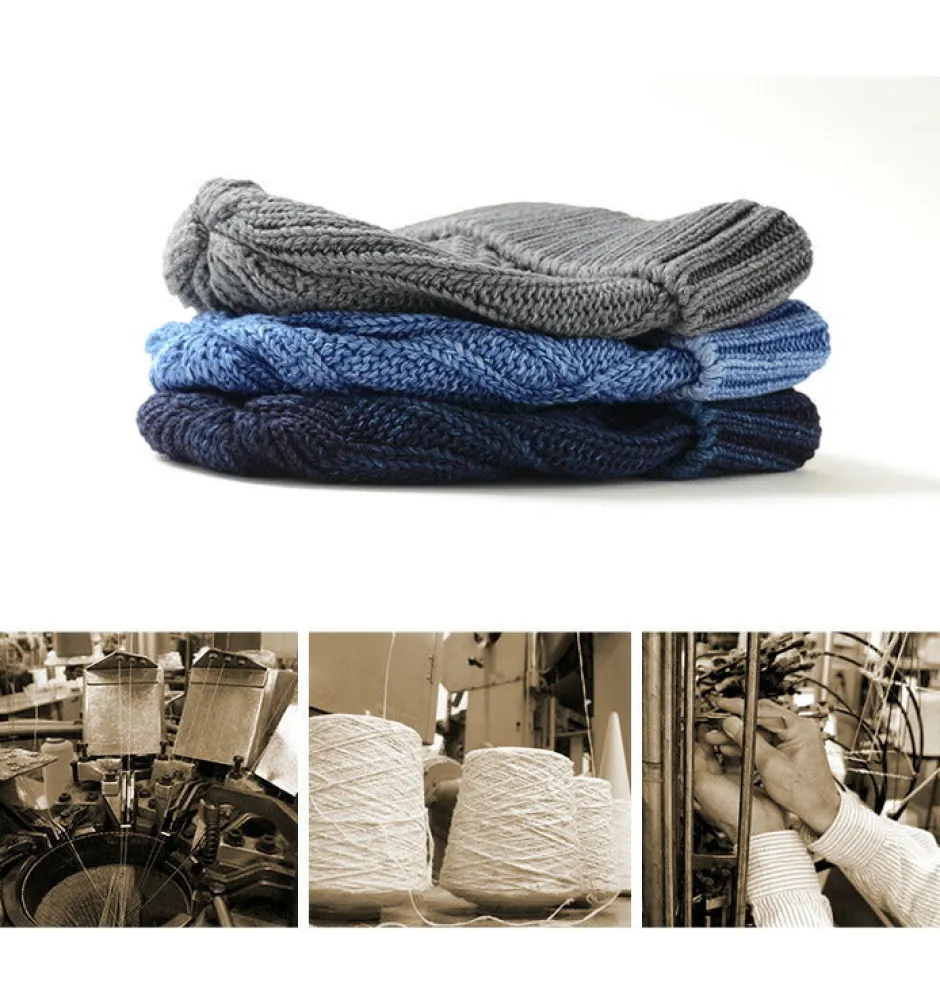 Hats^ROTOTO / Aran Cable Indigo Wax Cap