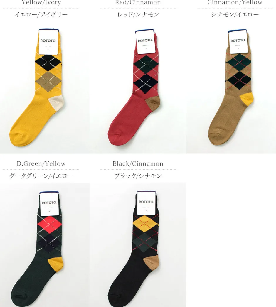 Socks^ROTOTO / Argyle Crew Socks