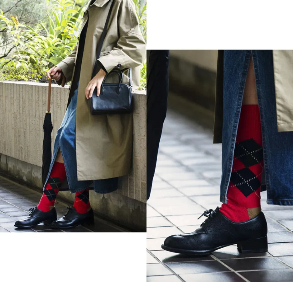 Socks^ROTOTO / Argyle Crew Socks