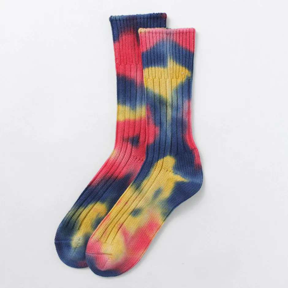 Socks^ROTOTO / Chunky rib crew socks Tie-dye