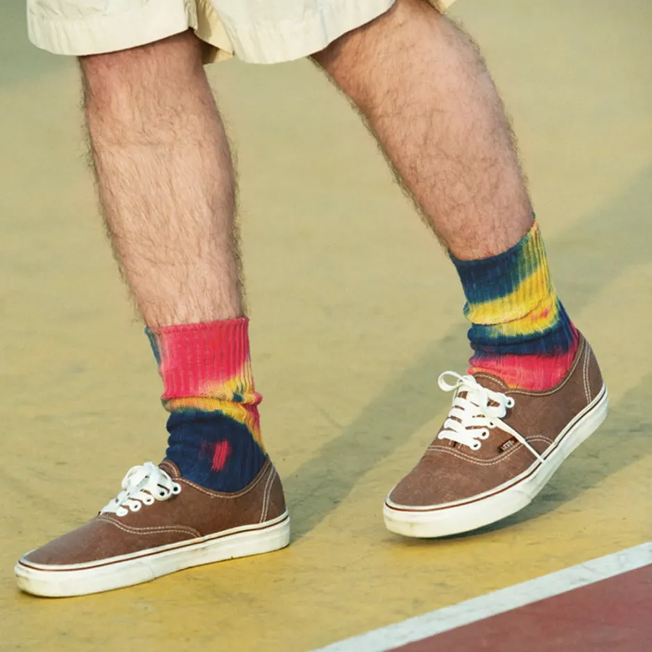 Socks^ROTOTO / Chunky rib crew socks Tie-dye