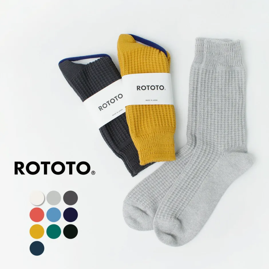 Socks^ROTOTO / Cotton Waffle Crew Socks
