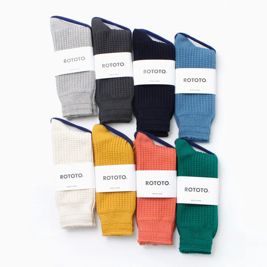 Socks^ROTOTO / Cotton Waffle Crew Socks