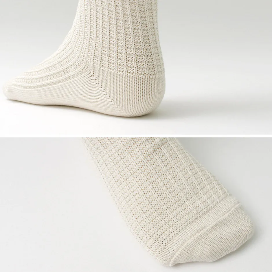 Socks^ROTOTO / Cotton Waffle Crew Socks
