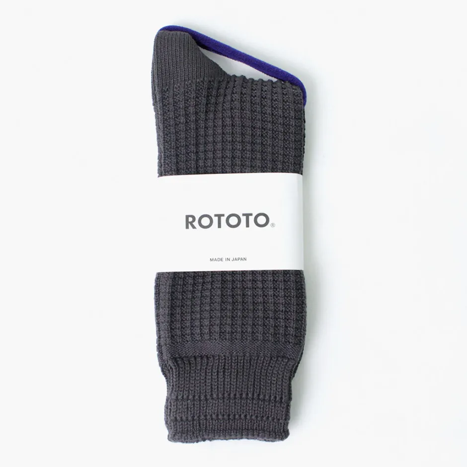 Socks^ROTOTO / Cotton Waffle Crew Socks