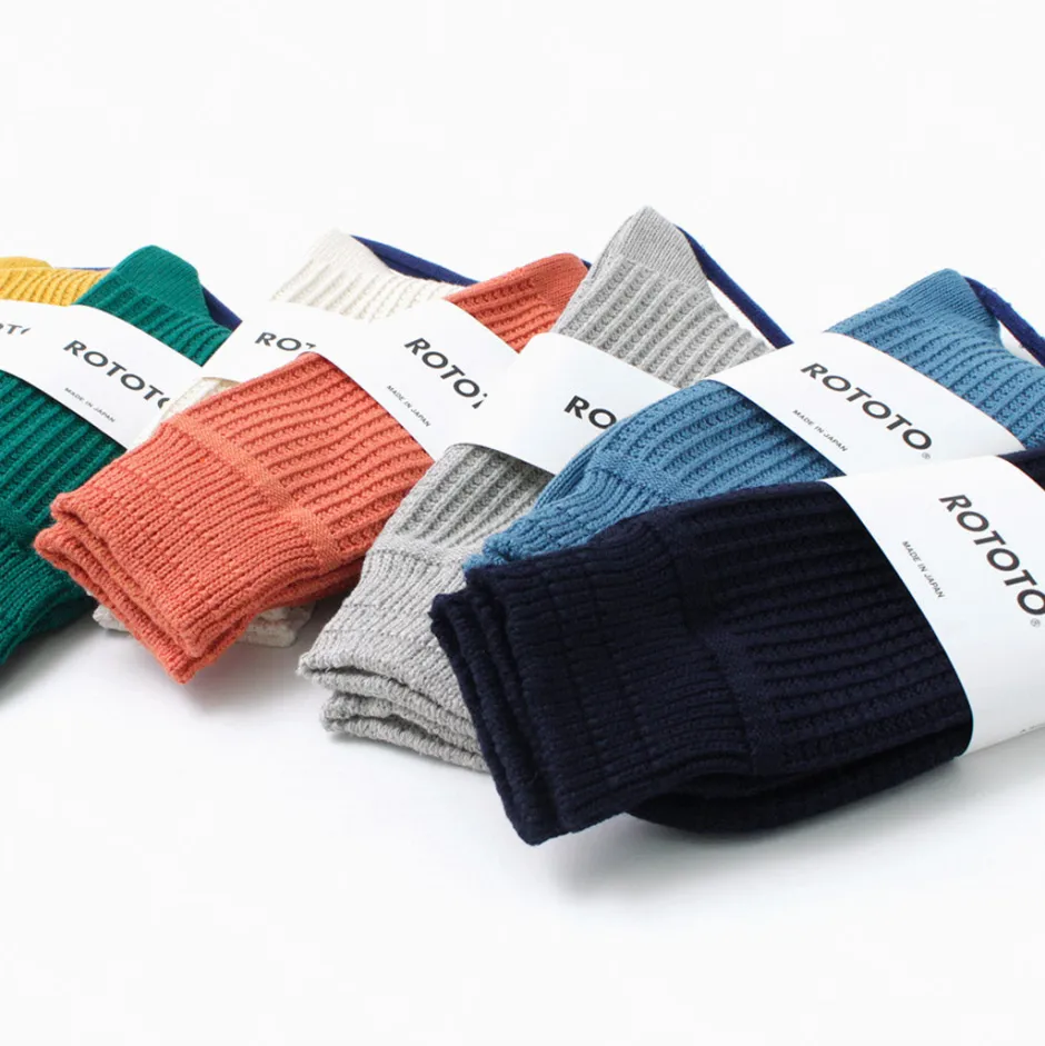 Socks^ROTOTO / Cotton Waffle Crew Socks