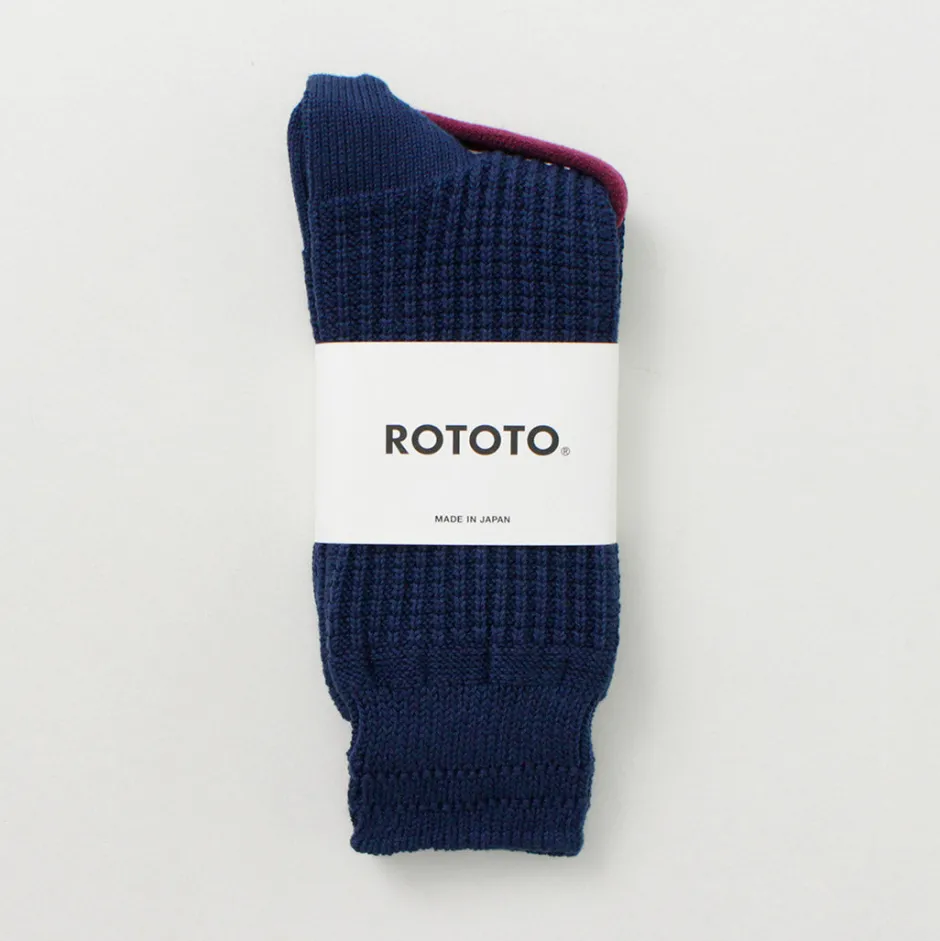Socks^ROTOTO / Cotton Waffle Crew Socks