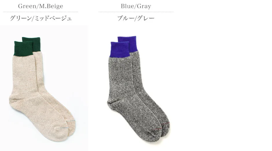 Socks^ROTOTO / Double Face Crew Socks Silk & Cotton