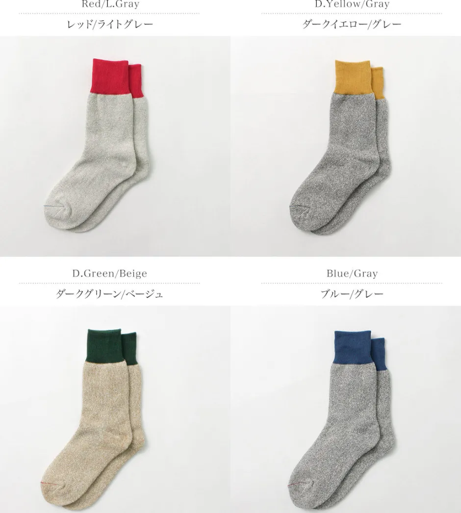 Socks^ROTOTO / Double Face Crew Socks Silk & Cotton