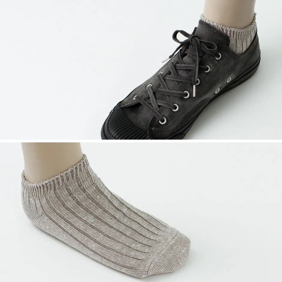 Socks^ROTOTO / Linen Cotton Rib Socks Short