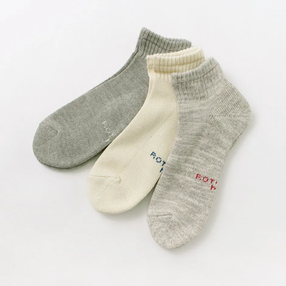 Socks^ROTOTO / Organic daily 3 pack ankle socks