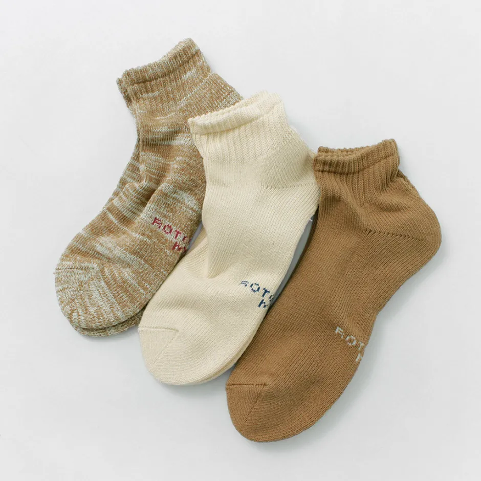 Socks^ROTOTO / Organic daily 3 pack ankle socks