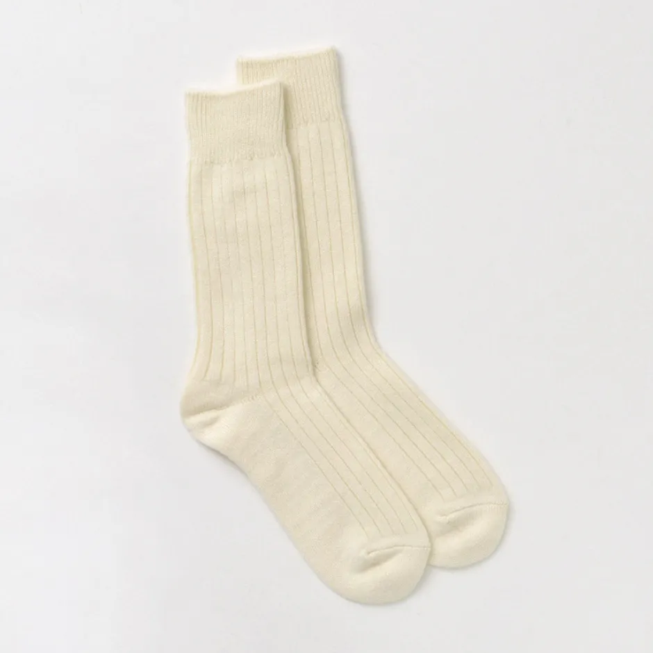 Socks^ROTOTO / R1327 Cotton wool ribbed crew socks