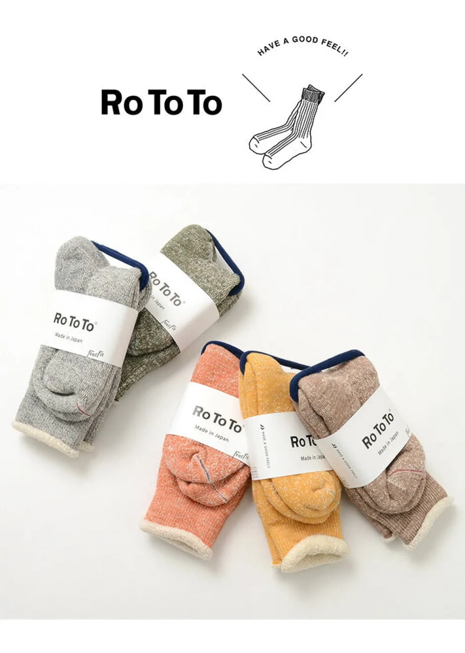 Socks^ROTOTO / R1001 Double Face Socks