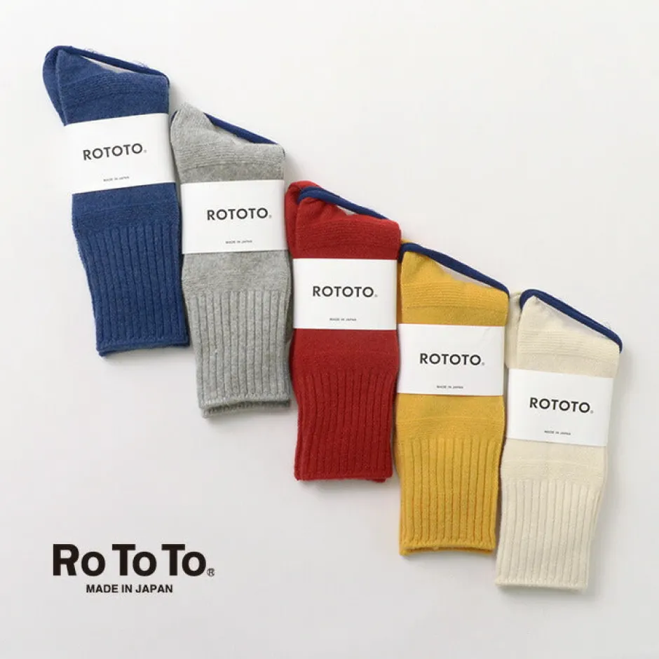 Socks^ROTOTO / R1378 Gandy pattern crew socks