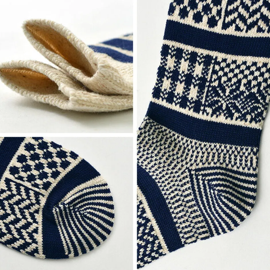 Socks^ROTOTO / R1337 Multi jacquard crew socks