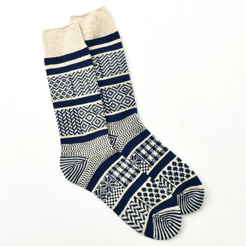 Socks^ROTOTO / R1337 Multi jacquard crew socks