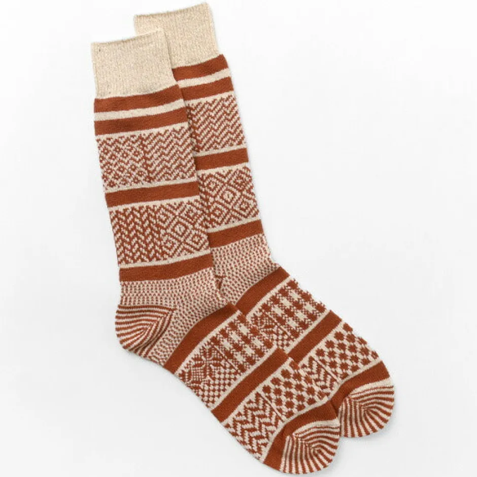 Socks^ROTOTO / R1337 Multi jacquard crew socks