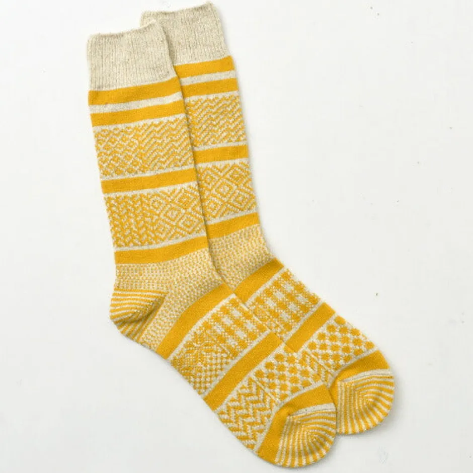 Socks^ROTOTO / R1337 Multi jacquard crew socks