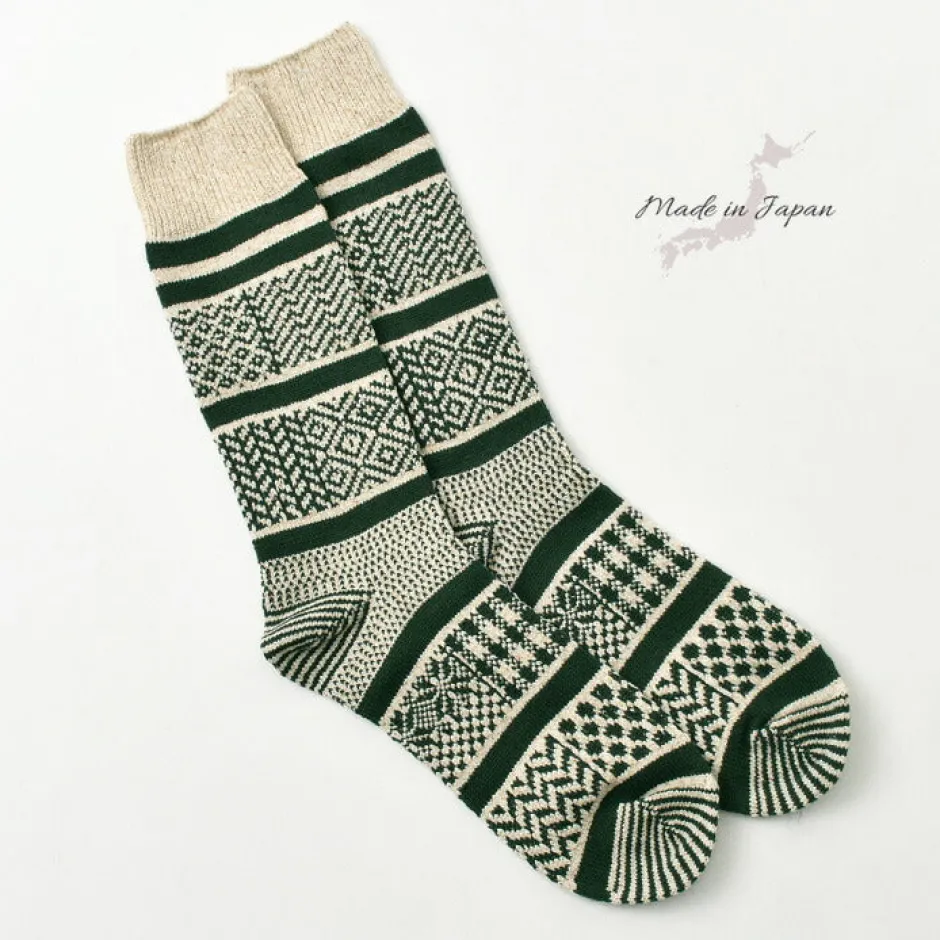 Socks^ROTOTO / R1337 Multi jacquard crew socks