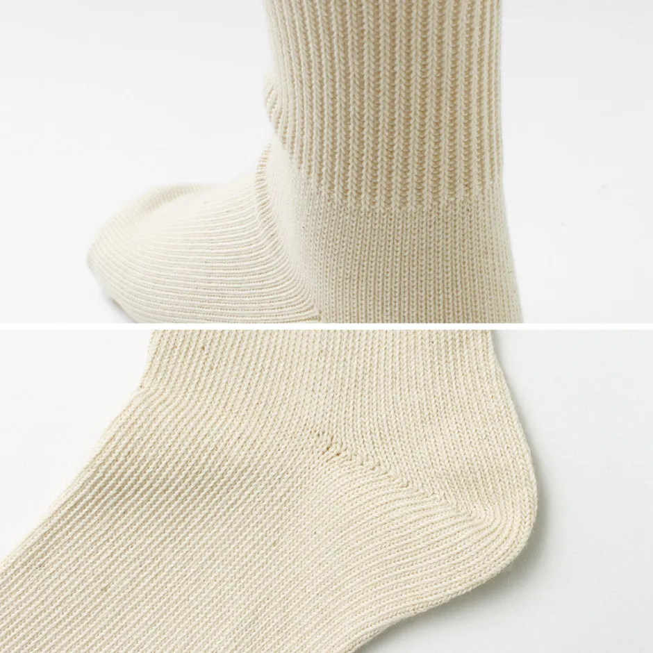 Socks^ROTOTO / R1427 Organic Daily 3 Pack Ribbed Crew Socks