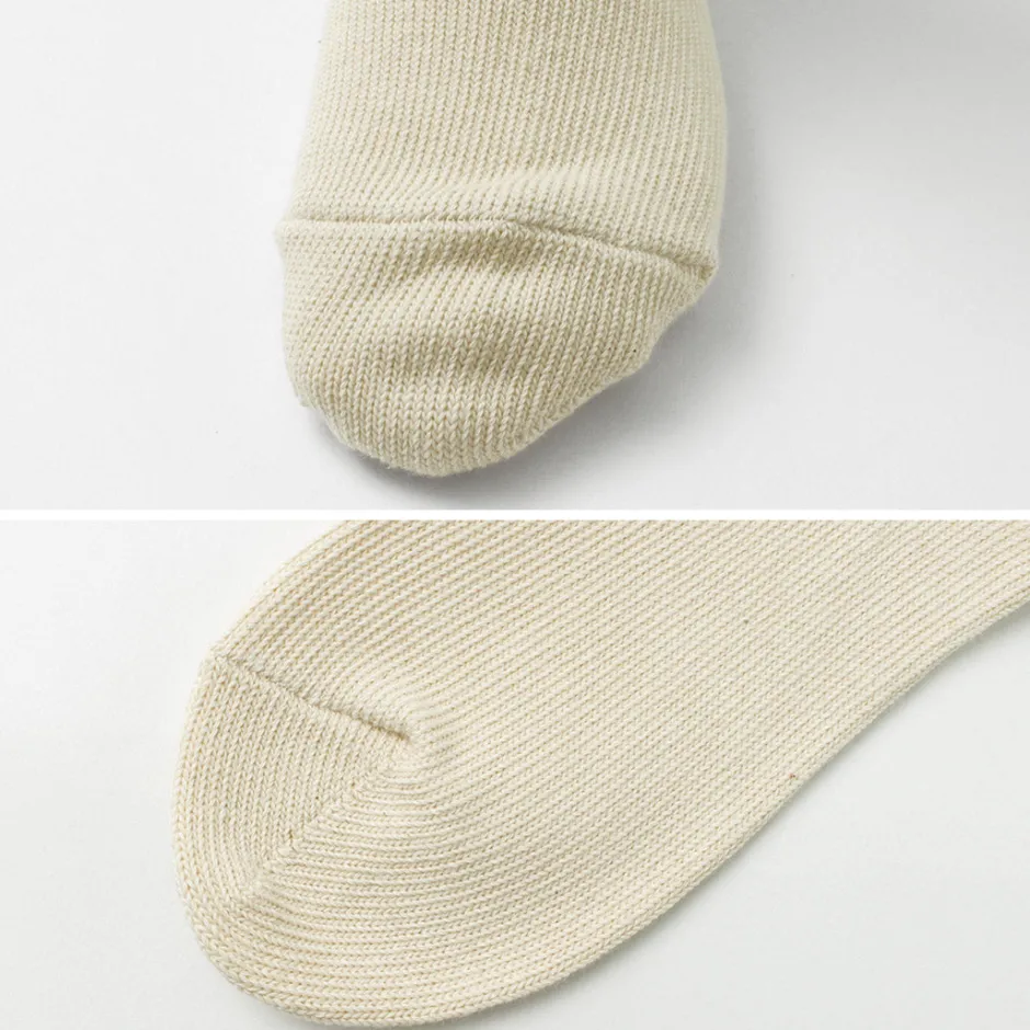 Socks^ROTOTO / R1427 Organic Daily 3 Pack Ribbed Crew Socks