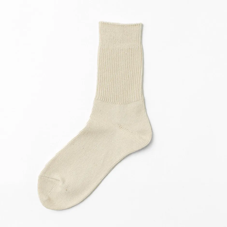 Socks^ROTOTO / R1427 Organic Daily 3 Pack Ribbed Crew Socks