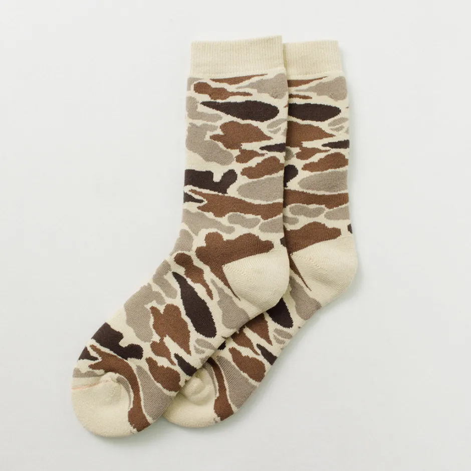 Socks^ROTOTO / R1339 Pile camo crew socks