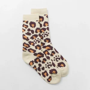 Socks^ROTOTO / R1340 Pile leopard crew sock