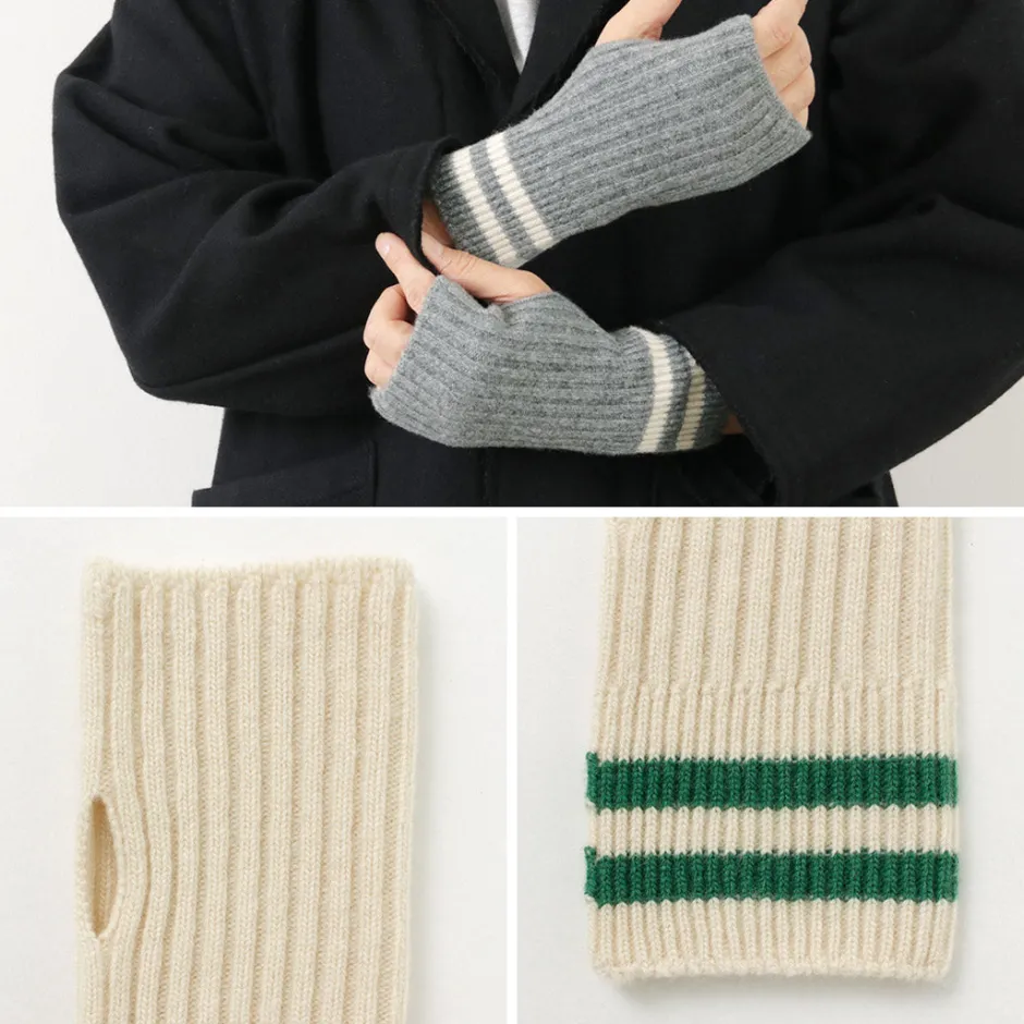 Gloves^ROTOTO / Striped Seamless Hand Warmer Merino Lamb Wool